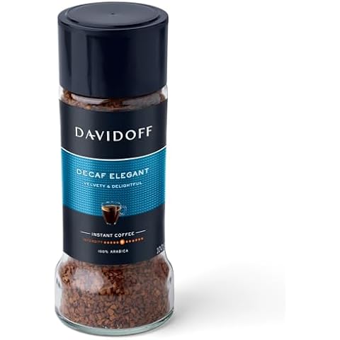DAVIDOFF Decaf Elegant Instant Coffee - 6/12 Intensity - 1 x 3.17 oz Cover