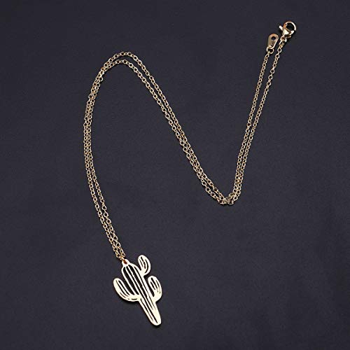 Colar com pingente de cacto da Amosfun com pingente elegante para decoração de festa tropical femini