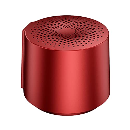 HOAIYO TWS Portable Wireless Speaker with Built in Mic and Play 2 Speakers Together (Red)