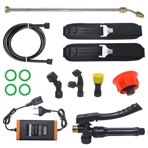Image of OEM Agriculture Sprayer Spare Parts Kit with New 1.8A Charger | Heavy-Duty Copper Bend Lance, Nozzles & Belt with Metal Hook | Premium Accessory Kit, Suitable with All Battery Sprayers