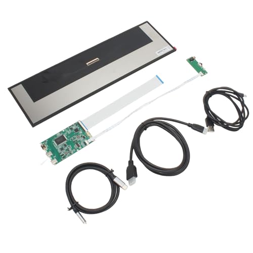 Image of 14.5Incn 2.5K Touchscrcen BarMontor,2560x720 IPS Portable CD Scrcen wth 10-Point Touch, 60 Rerteshn Rate.350nt Brightiness, USB C Drver Beard Yx25kK Tor DY Game PC (No Shell)