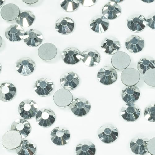 1440pcs SS20 Silver Nail Rhinestones Bulk Metallic Silver Nail Art Round Crystals K9 Glass Flatback Gems Beads Stones Diamonds Gluefix for Nail Charms DIY Crafts Jewels Accessories Eyes Face Makeup