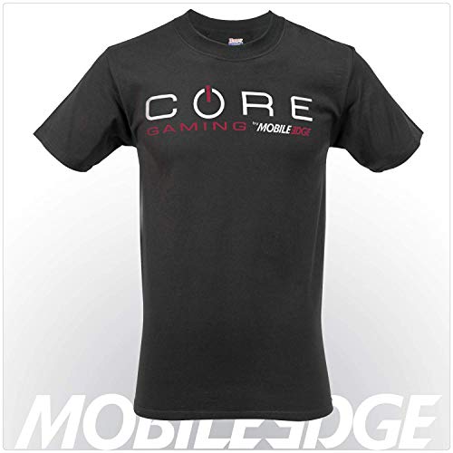 Core Gaming Laptop Backpack From Mobile Edge, 17.3”, External Usb 3.0 Quick-Charge Port W/Built-In Charging Cable, Patch Panel - Black W/Red Trim - Includes Core Gaming T-Shirt (Size Large) – Mecgvbps #TOP5