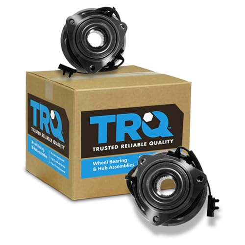 Image of TRQ Front Driver and Passenger Side Wheel Bearing and Hub Assembly Set 2 Piece Compatible with 2007-2011 Dodge Nitro 2008-2012 Jeep Liberty