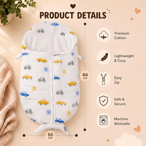 Image of StarAndDaisy Sleeping Sack for Baby | Soft Breathable Cotton, Sleep Bag with Zipper, Wearable Blanket, All-Season, For Boys & Girls