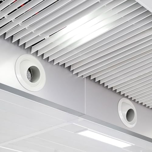 Grille de ventilation de plafond réglable ABS blanche 6 pouces x2 - 6