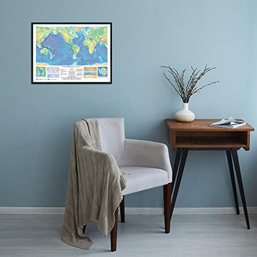 Historix 2006 World Map Of Volcanoes Earthquakes Impact Craters & Plate Tectonics - 18X24 Inch This Dynamic Planet World Geologic Map - Earthquake Map - Tectonic Plates World Map Poster #TOP4