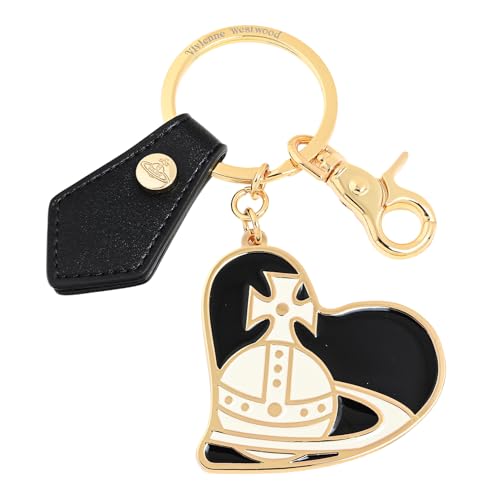 [ヴィヴィアンウエストウッド] キーリング キーホルダー チャーム ORB HEART オーブ ハート ブラック ゴールド 8203012UU OM002H N401 [並行輸入品]