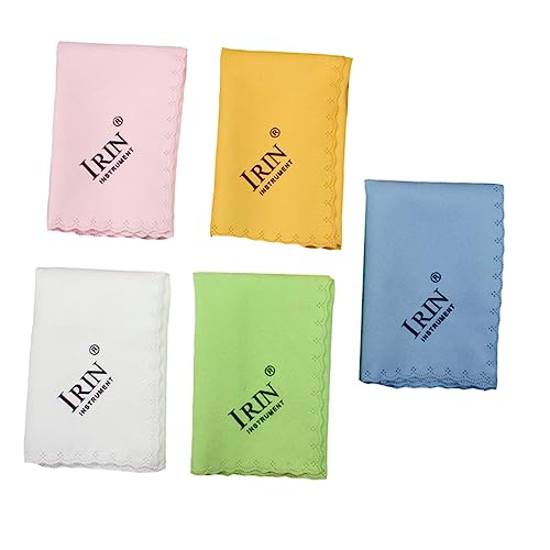 SUNCN SUNCN セット 5個 楽器拭き布 フルートクリーニング クラリネット用クリーニングクロス 便利なクリーニングクロス ギター磨き布 楽器磨き布 ギタークリーニングツール フェイクスエード