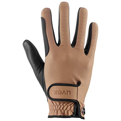 uvex Tensa II - Durable Riding Gloves for Men and Women - Excellent Grip & Highly Durable - Touchscreen-Compatible - Caramel-Black - 11