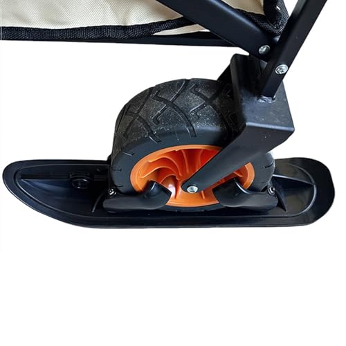 Patinete Esquí Trineo,2 en 1 Esquíes para Cochecito Invierno Tablas Nieve - Accesorio para Deportes Exteriores Bicicleta Áreas De Montaña