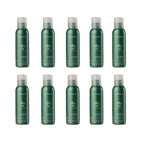 DESIGNLINE Olive Oil Conditioner, 2 oz (10 Pack) - Fortified with Vitamins E and K for Hair Protection Cover