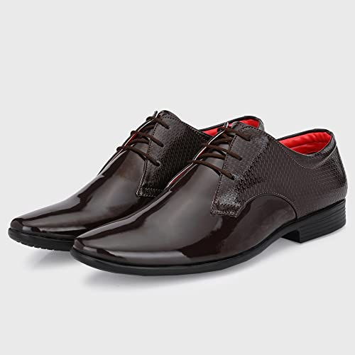 Image of Centrino Men's Glossy Formal Lace-Up Shoes | Comfort and Quality in Sleek Design | Perfect for Parties and Formal Dress |Stylish & Elegant Design |Premium Craftsmanship, Ideal for All-Day Wear (8232)