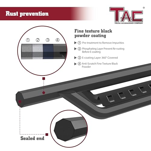 Estribos TAC Gen5HD con 4 pulgadas de bajada para Jeep Gladiator JT miniatura 6