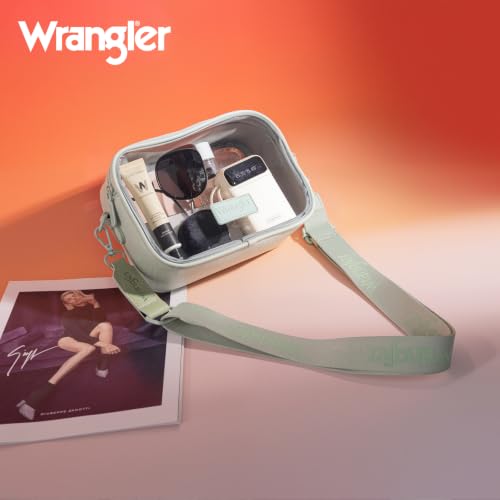 Image of Wrangler Clear Bag for Stadium Events Crossbody Purse for Concerts, Sports | Stadium Approved Clear Bag for Sports,Concerts|See Through Bag|0.4mm Thickened PVC|Waterproof|Lightweight