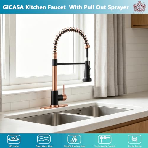 Image of Kitchen Faucet - Commercial Spring Pull-Down Sprayer, High Arc Single Handle, Stainless Steel, Hands-Free Sensor