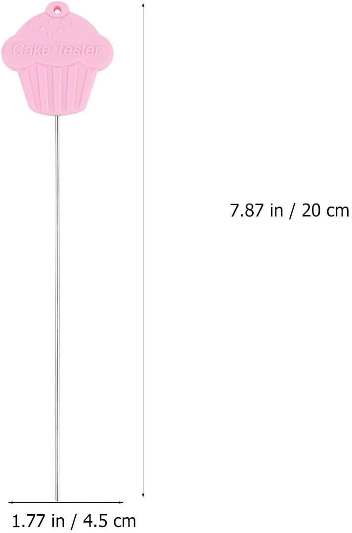 Cake Tester 2-Pack Stainless Steel Baking Tester for Cake Bread and Muffin Doneness Checking 7.87 inch Baking Tool with Non-Slip Grip for Home Bakers and Diy