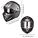 AHR Motorcycle Helmet Dual Visor Modular Flip up Full Face Helmet DOT Approved - AHR Helmet Run-M for Adult Motorbike Street Bike Moped Racing (Matte Black, L)