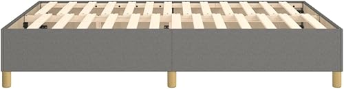 Miniatura 7 de Marco de cama con somier, color gris oscuro, marco de cama grande de hotel, marco de cama grande de princesa, marco de cama de cabecero King,