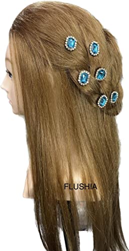 FLUSHIA 10 Pcs Stone Hair Clips Hair Accessories |Crystal Stone Hairpins Braidel | stone Hair Clip Decorative Hair Accessories For Women Sky-Blue) (B0BXF7T5FZ) Amazon Price History, Amazon Price Tracker