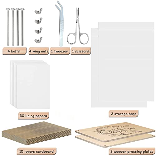 Hzmuma Large Flower Press Kit, 10 Layers 11.8 X 8.3 Inches Diy Wood Flower Leaf Plant Press Kit Flower Pressing Kit For Adults #TOP1