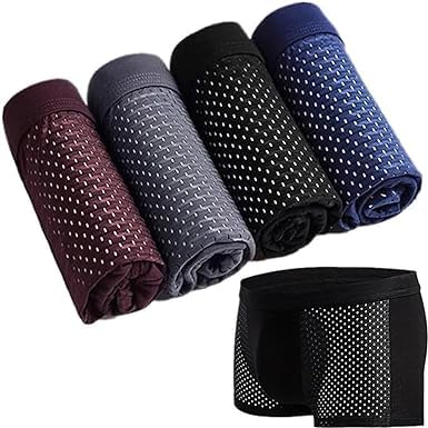 Giurui Boxers en Fibre de Bambou, Sous-vêtements Boxer pour Hommes, Boxers en Fibre de Bambou, Douceur et Respirabilité, Set, XL