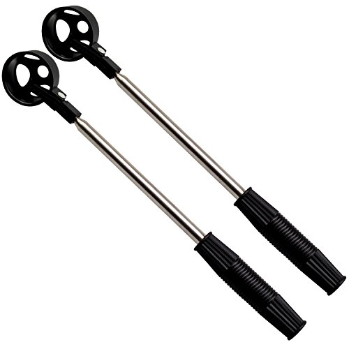 dywishkey Teleskop Golf Ball Retriever, Golf Ball Picker, Golf Pick Up Scoop, 41,9 cm zu 203,2 cm eingefahren Länge, Edelstahl Schaft, automatische Verriegelung Scoop (2) Cover