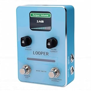 [Unlimited Overdub Looper] This guitar effects pedal supports 44.1kHz/16 depth high fidelity audio with 40 memory slots (160 minutes total) and unlimited overdubs, allowing musicians to layer complex musical phrases effortlessly for songwriting and l...