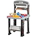 HOMCOM Etabli et Outils pour Enfant - Jeu d'imitation Bricolage - Nombreux Accessoires Plus de 79 pièces & Outils variés - PP Noir Gris