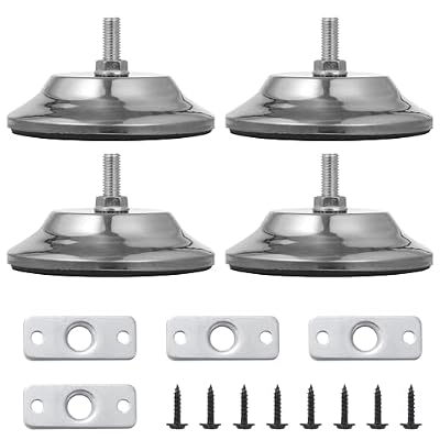 Billiard Table Leg Levelers, 4 Pcs Pool Table Leg Leveling Risers 5D with Adjustable Height, Robust Metal Table Leveling Feet for Billiard Tables, Ping-Pong Tables, Soccer Tables