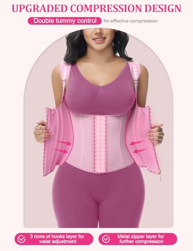 Image of SHAPSHE Waist Trainer for Women, Tummy Control Sports Girdle, Workout Body Shaper with Adjustable Shoulder Strap