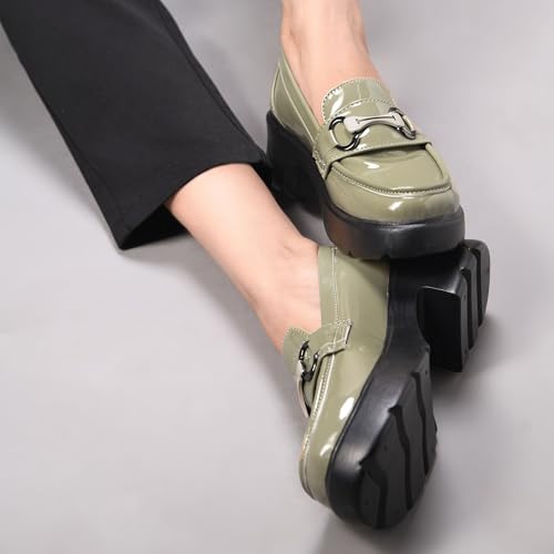 Image of JM LOOKS Women's Stylish Loafers Chunky Sole for Slip On Casual Shoes for Work & Office
