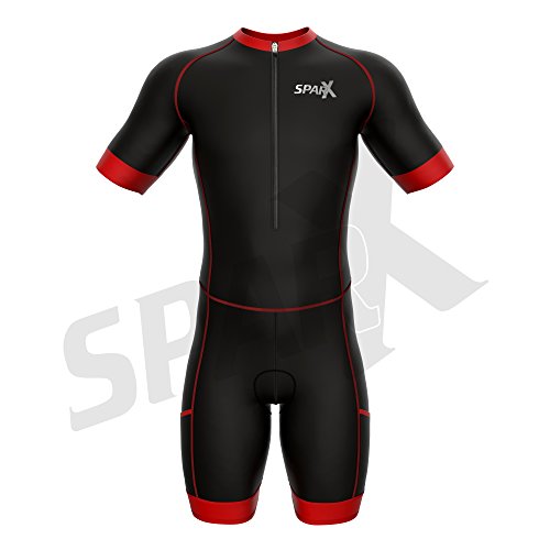 Image of Sparx Men Trisuit Competitor Triathlon Short Sleeve Aero Tri Suit Triathlon Suit