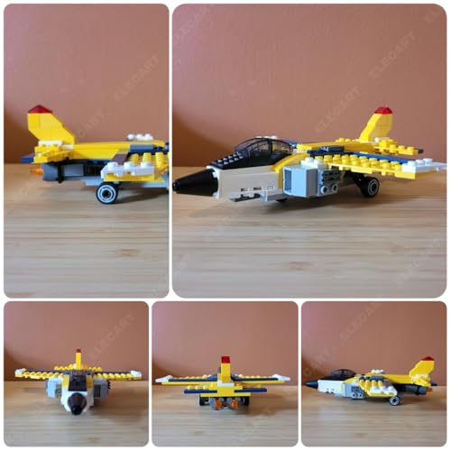 Image of 3-in-1 Architect Series Highway Cruiser Building Block Toy Set - 130 PCS | Airplane & Motorbike DIY STEM Toy for Kids | Educational Interlocking Bricks for Boys & Girls (3 Models in 1)