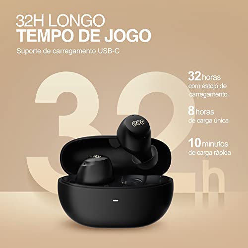 QCY HT07 ArcBuds ANC Fone De Ouvido Bluetooth, Fone Sem Fio Com 40dB Cancelamento De Ruído Ativo, 6