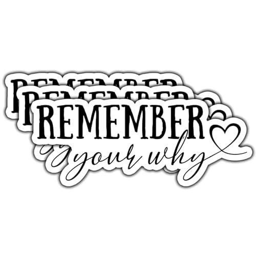 (3Pcs) Remember Your Why Sticker Positive Motivational Phrase Quote Inspirational