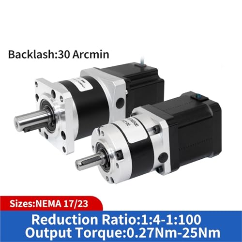 Motor paso a paso Nema17 con reductor planetario de precision ratio 1:100 2