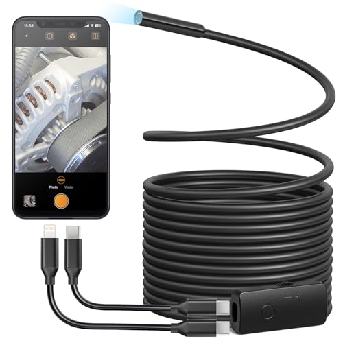 Anykit USB Endoscope Camera with 8 Adjustable LED Lights, Borescope with...