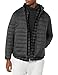 Amazon Essentials Men's Packable Lightweight Water-Resistant Puffer Jacket (Available in Big & Tall), Dark Grey, Large
