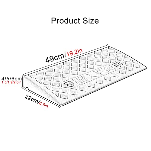 Rampa Ligera de Bordillo Portátil PVC Amarilla 49x22x6cm miniatura 5