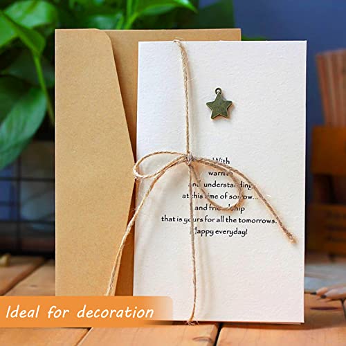 Anruyi 3 Stück Natur Juteschnur Geschenk Kordel 100 Meter Garden Cord Garten Bindfäden 3-lagiges 2mm Braun Bastelgarn Hanfseil Verpackungsschnur Gartenschnur für DIY Basteldekoration – Bild 7