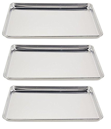 Vollrath 5303 Sheet Pan, 1/2 size, Aluminum, 18-Inch x 13-Inch x 1-Inch (3-pack)