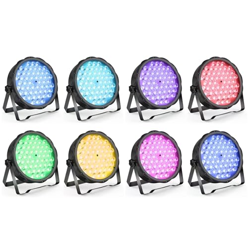 BETOPPER 54W RGB Par Lights 8-Pack