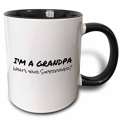 Tazze Da Tè Particolari Tazza In Ceramica 330Ml, I'M A Grandpa-What'S Your Superpower-Funny For Granddad Tazzine Da Caffè Multicolore Per Tè Compleanno Lavoro