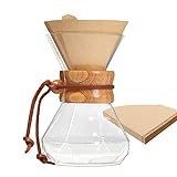 Puricon Pour Over Coffee Maker with V60 Paper Filter 40 Sheets, 15oz Coffee Dripper Set Borosilicate...