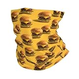 Bozfoxa Realistic Classic Cheeseburgers Print Neck Gaiters for Men & Women, Fashion Neck Face Mask Head Scarf Wrap Balaclava Bandana