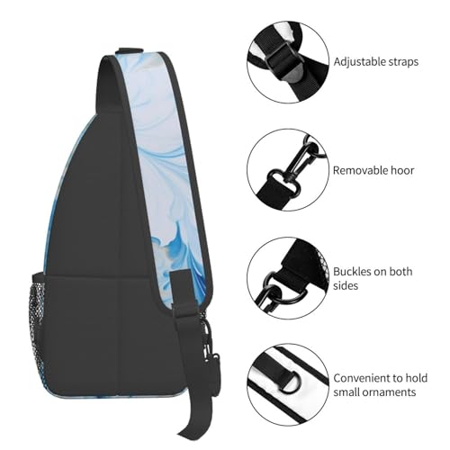 Bolso cruzado negro y blanco para hombres y mujeres miniatura 5