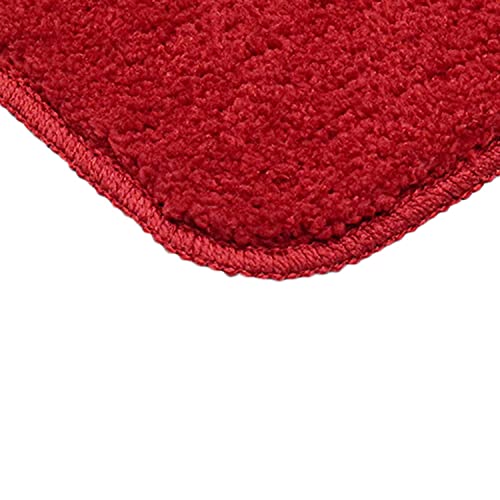 Image of SKIVE India Solid Anti Slip Bathmat,Colour Red Size(40 x 60 cm) Set of 2 Piece