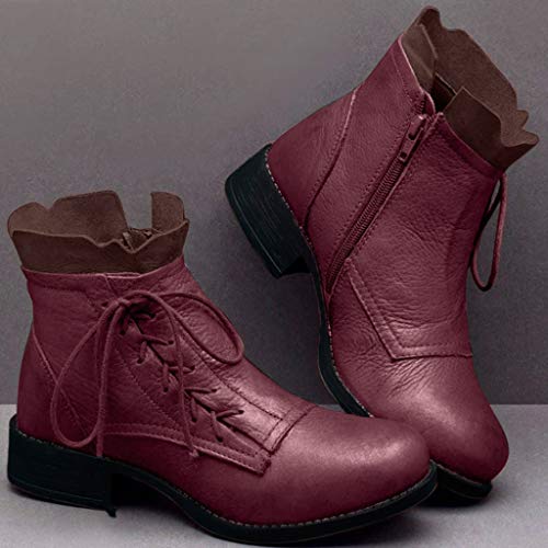 Stivali da Donna in Pelle Antiscivolo Punta Tonda