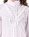 ThePirateDressing Women's Steampunk Victorian Renaissance Ruffled Gothic Pirate Shirt Blouse for Cosplay, Tavern, Halloween, RenFaire, Bard, Gypsy Costume- C1657 White Small